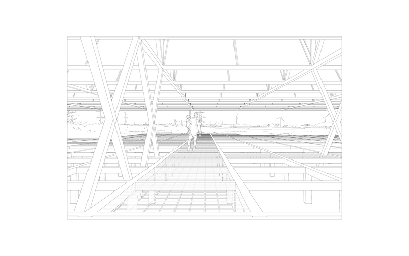 Perspective of a hovering based on angles panels