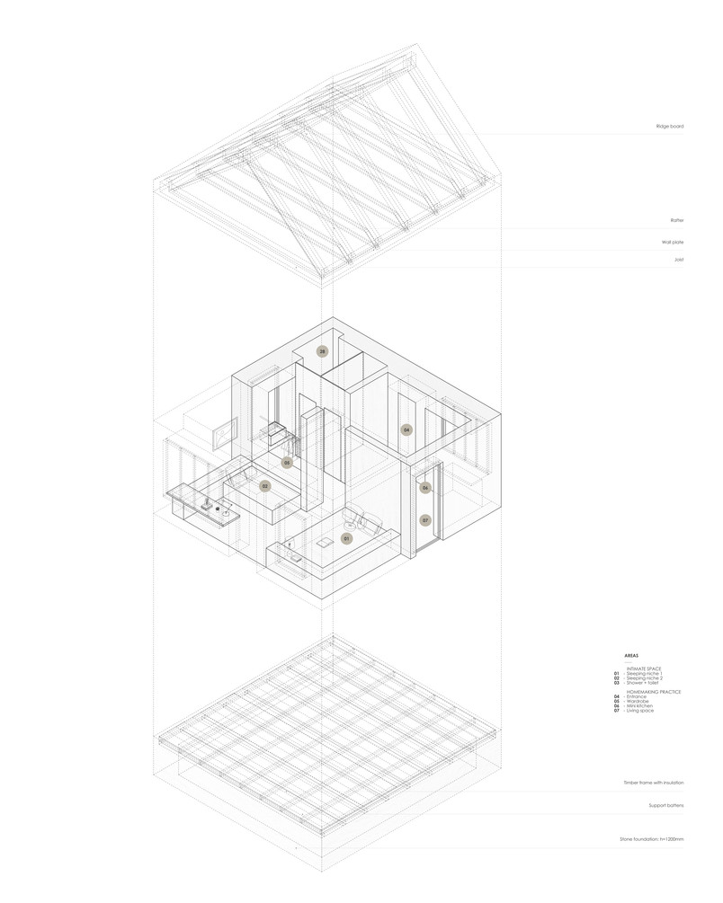 Living Unit – Axo