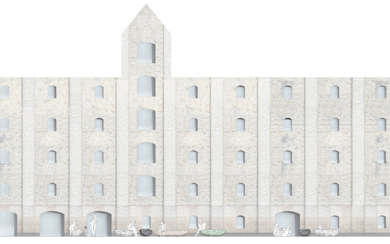 Elevation, seating 