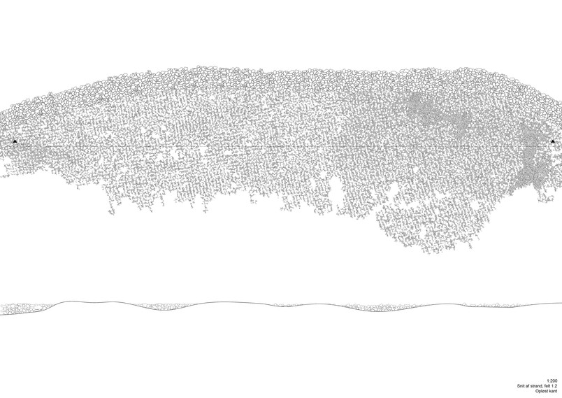 Snit af strand 1:200