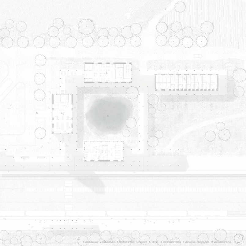 Plan af stationsanlægget