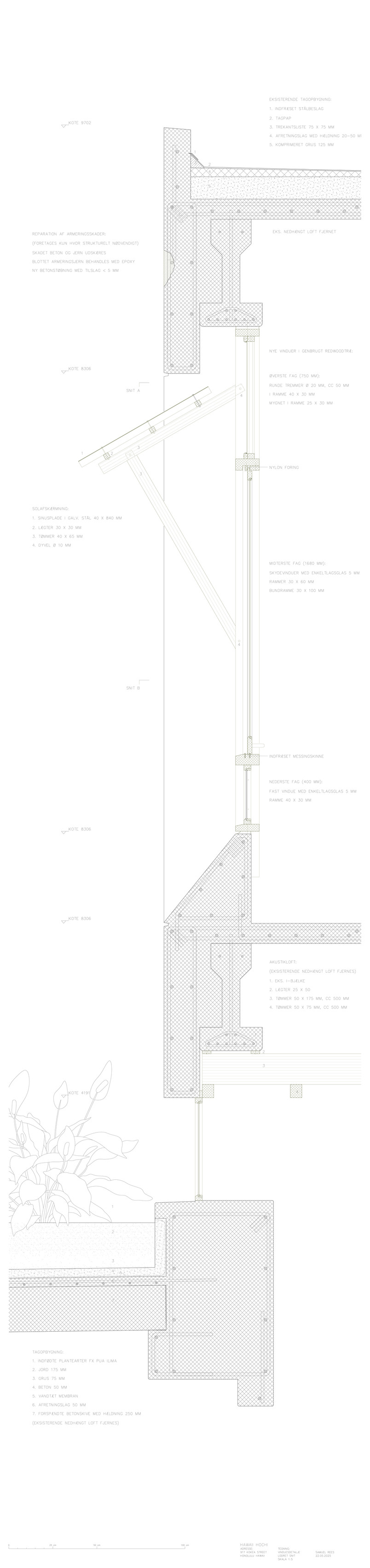 Vindue detaljesnit 1:5