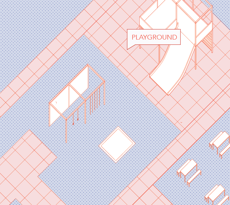 A zoom in of the new playground
