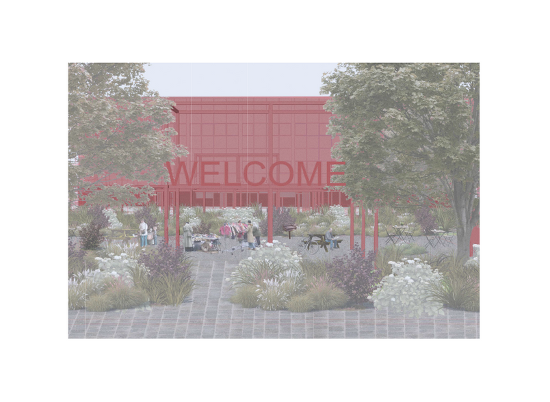 A collage showing the new meeting point 