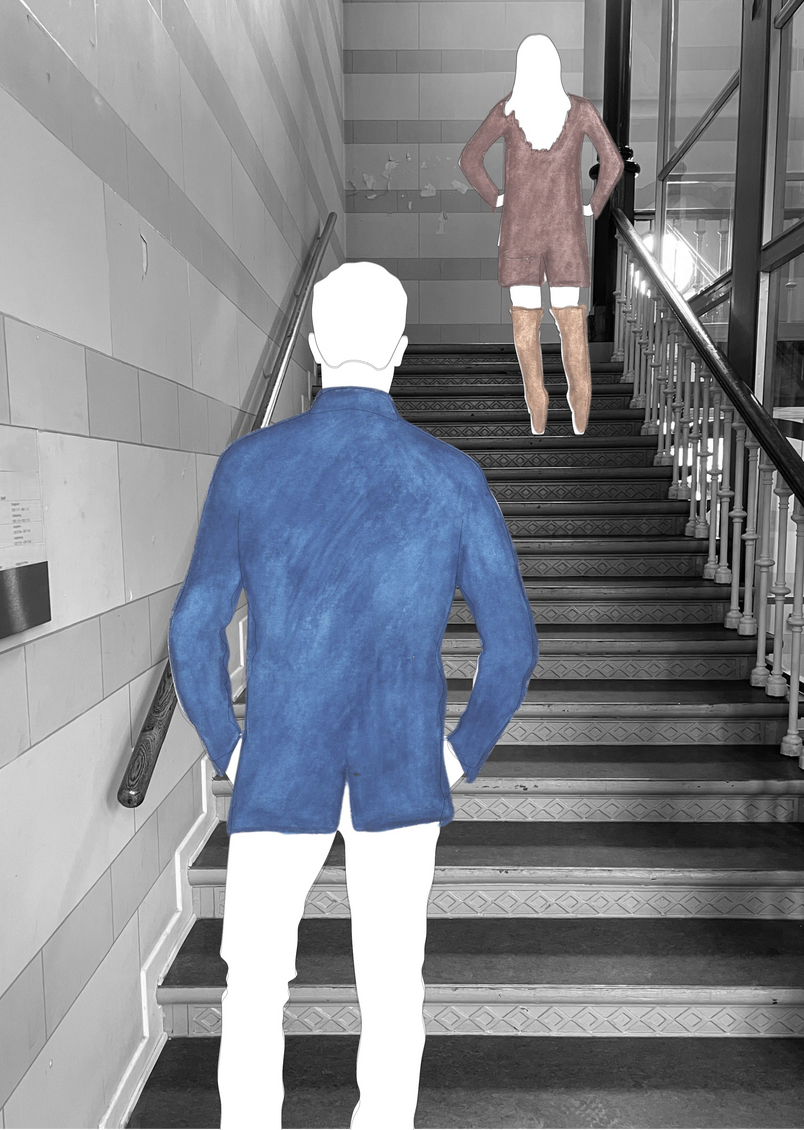 Stairs leading to the second floor