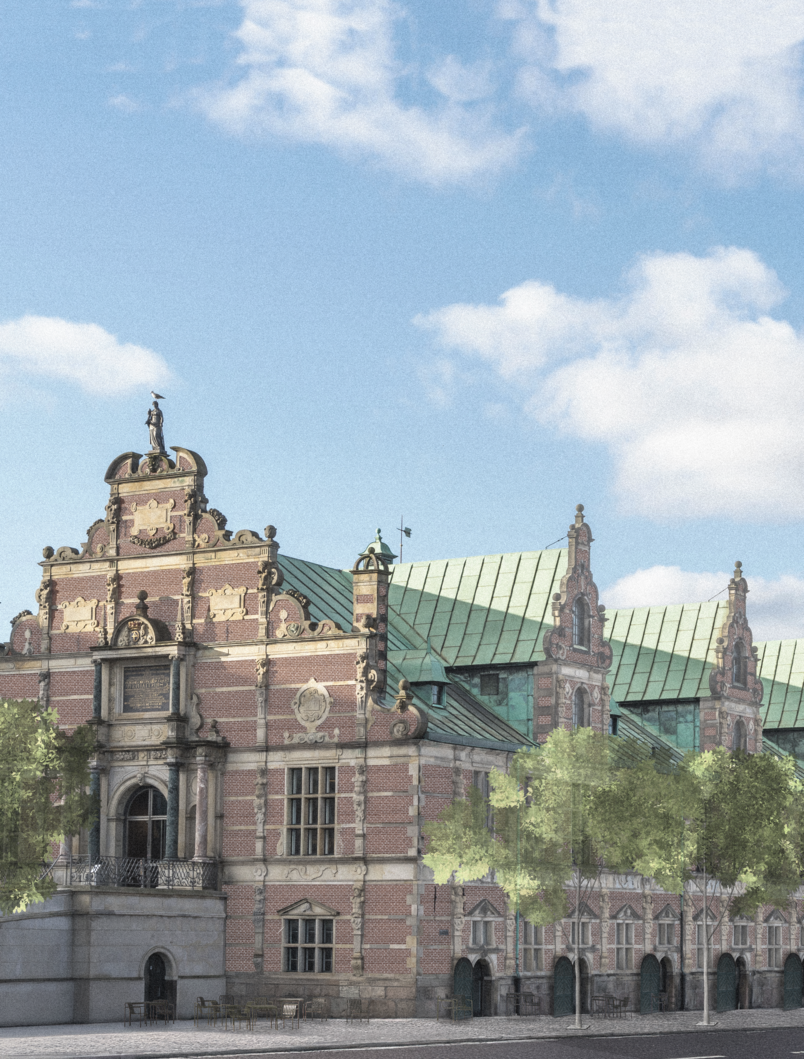 Visualisering - eksteriør mod Christiansborg