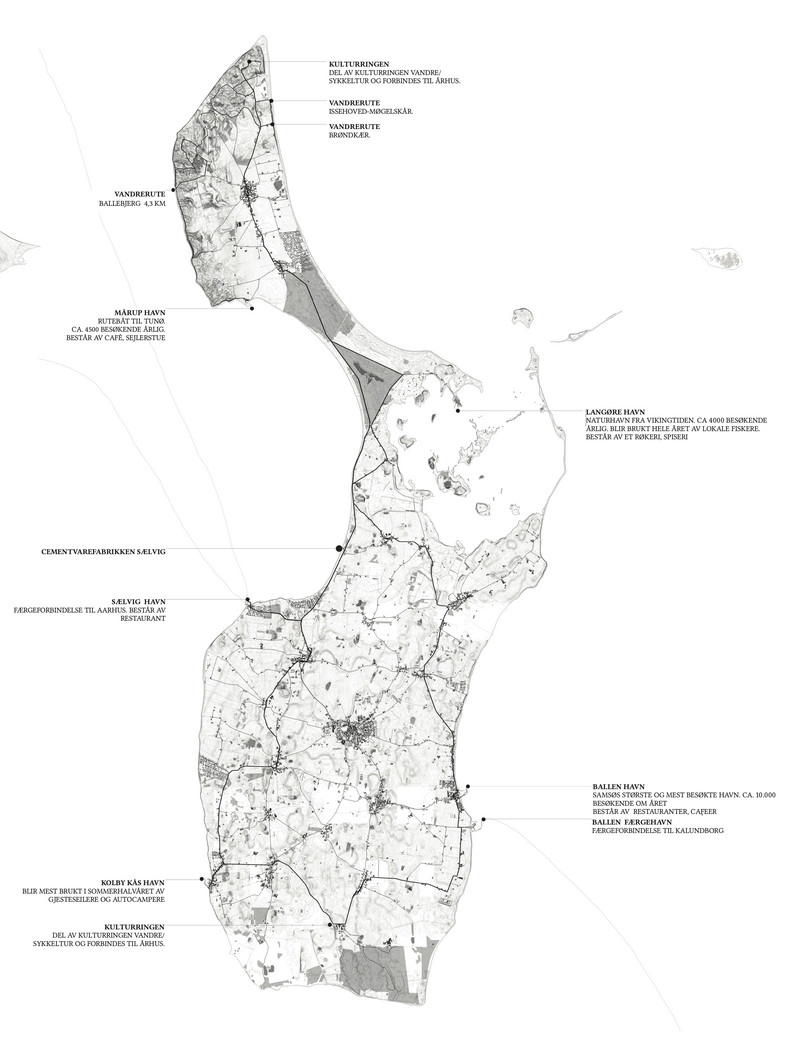 Situasjonsplan Samsø/dagens situasjon