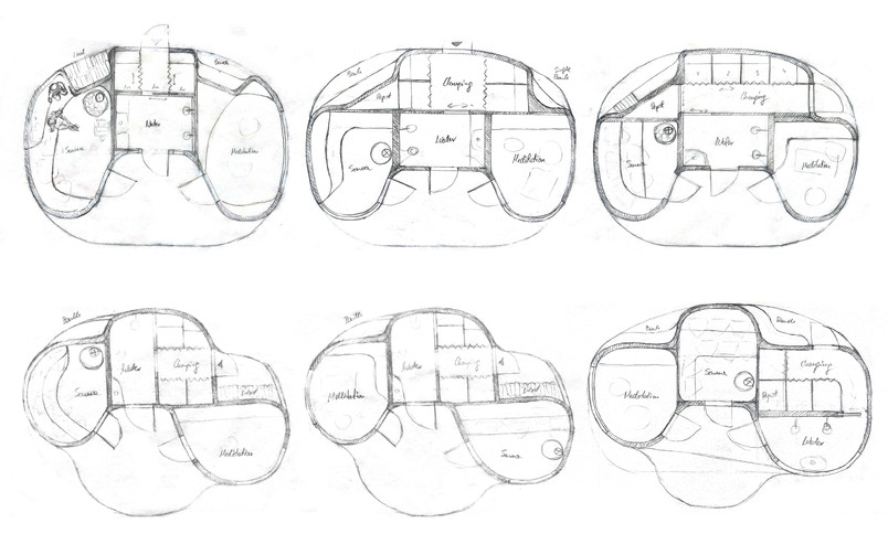 EARLY FLOOR PLAN SKETCHES