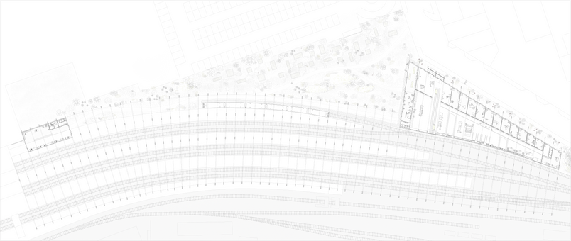 Floor plan: Connecting the build bodies thriugh the urban garden