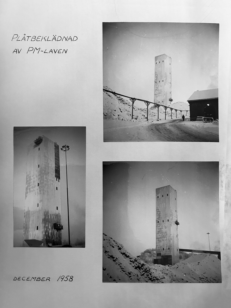 Arkivbillede fra 1958 - Person- og Materiallaven med beklædning i trapezplade