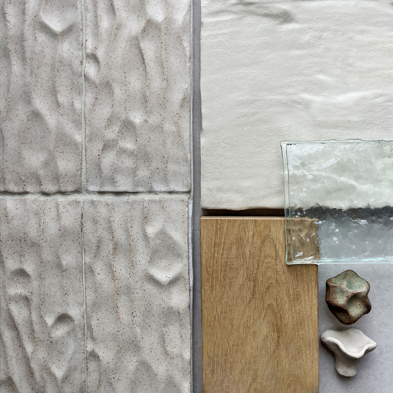 MATERIAL MOODBOARD FOR THE ENTRANCE AND CHANGING ROOMS