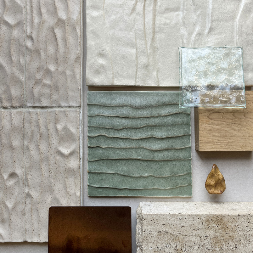 MATERIAL MOODBOARD FOR THE WATER ROOM