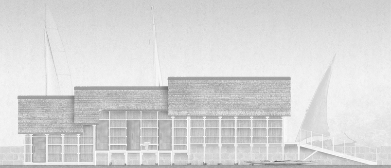 Elevation - Harbour intervention, site B2 