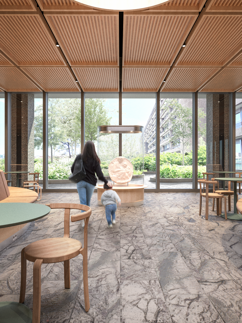 Rigshospitalet, healing architecture, venteværelse, waiting area, lobby, hospital foyer, visualization, Mette Korte, architecture, transformation, furniture design 