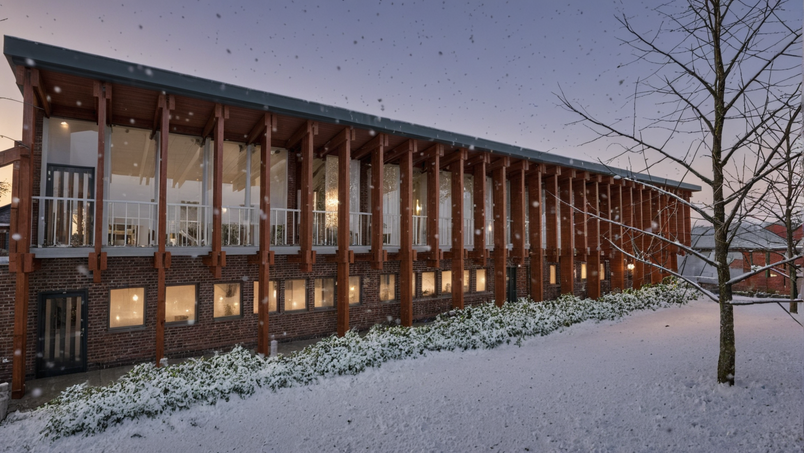 facade in winter