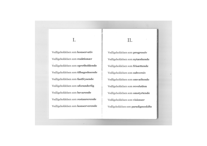 Poetik foråret 2024 - Vedligeholdelse 