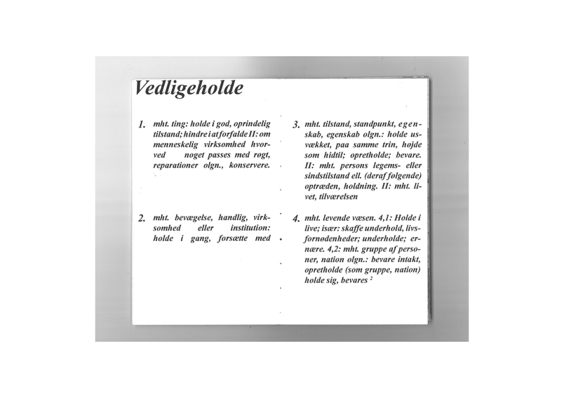 Poetik foråret 2024 - Vedligeholdelse 
