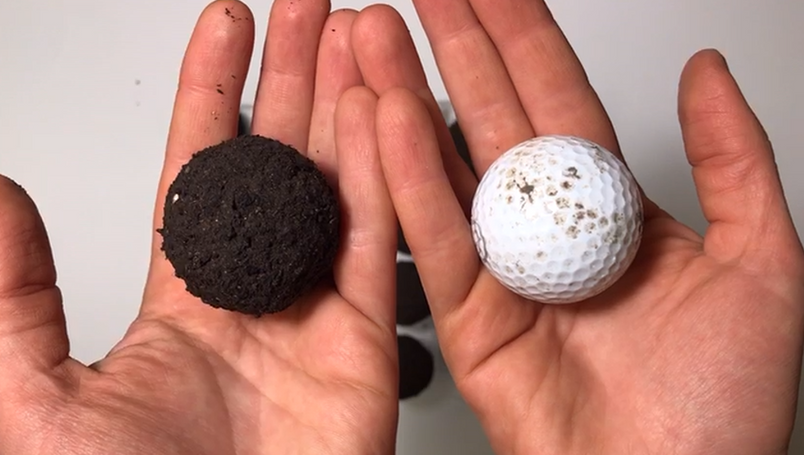 Seed bombs as golf balls