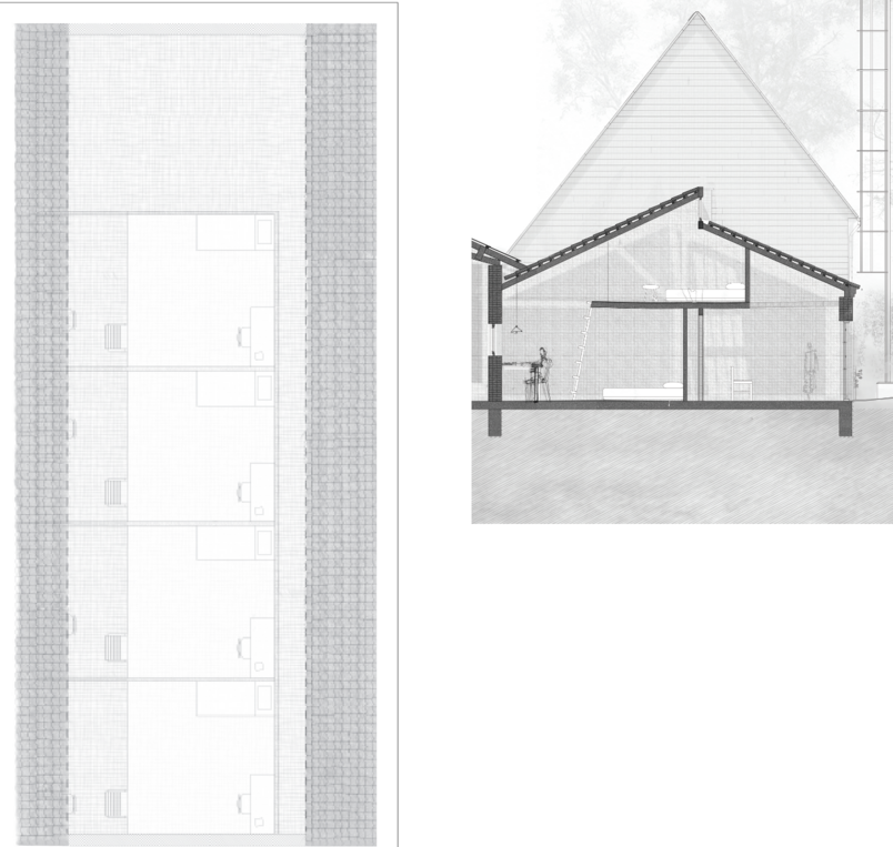 Plan & snitt/hems over sovesal
