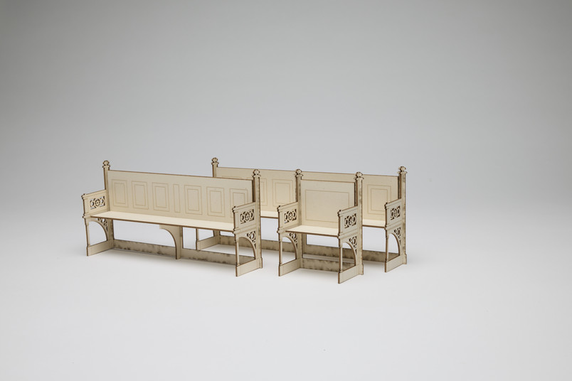 Existing pews 1:10 models