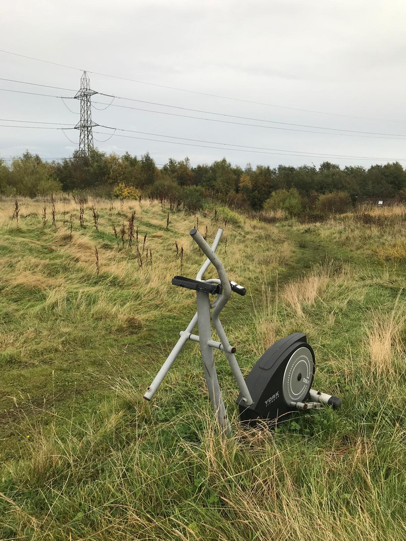 Exercise bike on the Golf Course