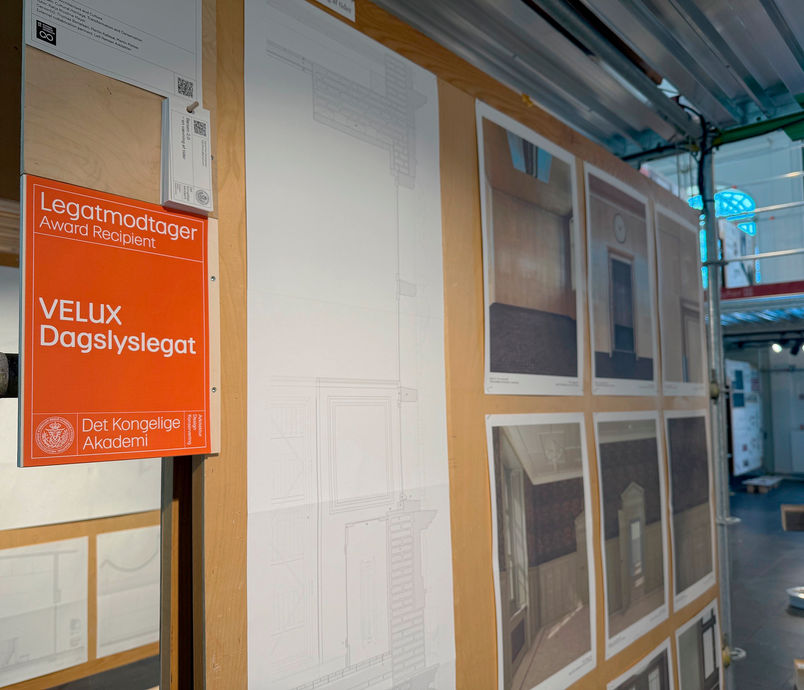 Velux legatskilt på projekt