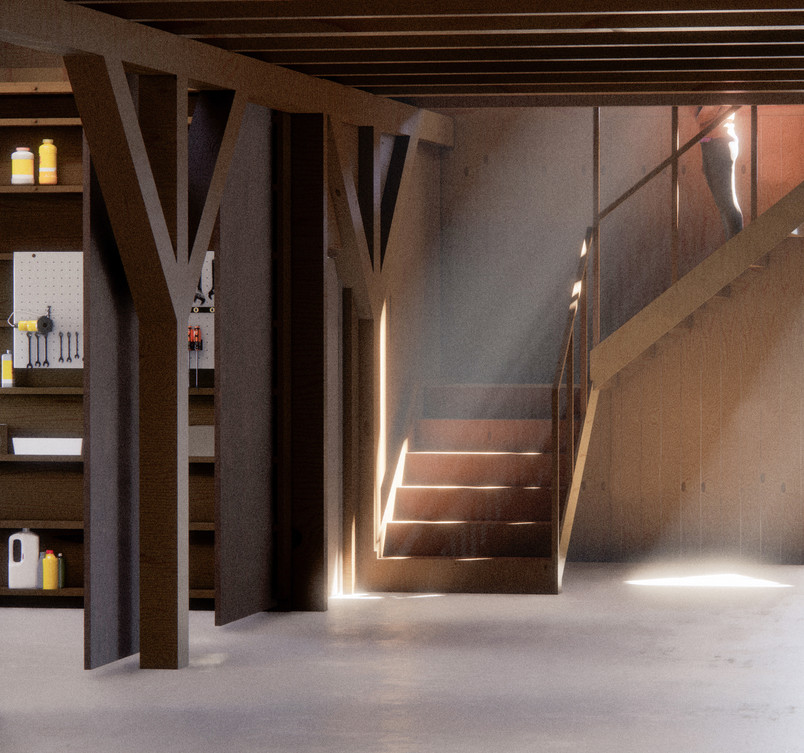 Staircase on Ground Floor Connecting to First Floor