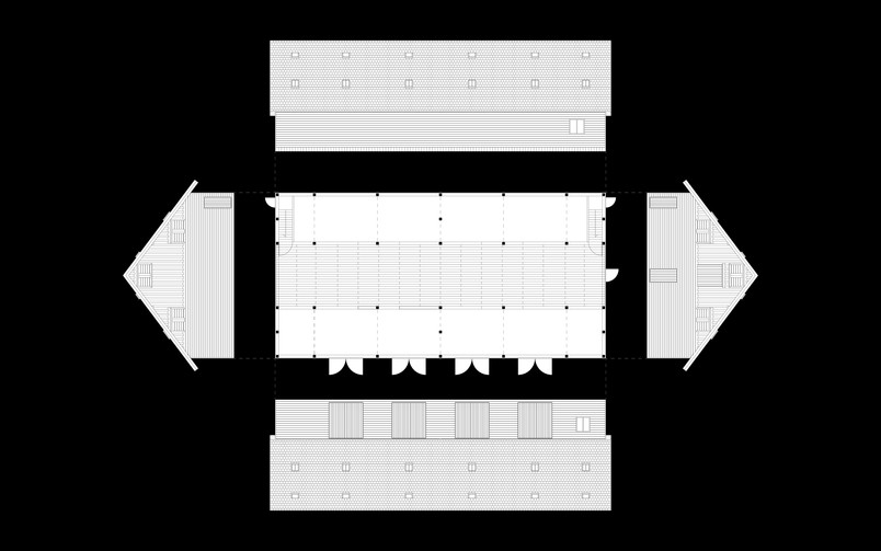 Perspective of the Barn and its surroundings