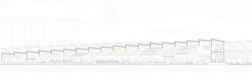 Section of wool processing facilities in the wool mill
