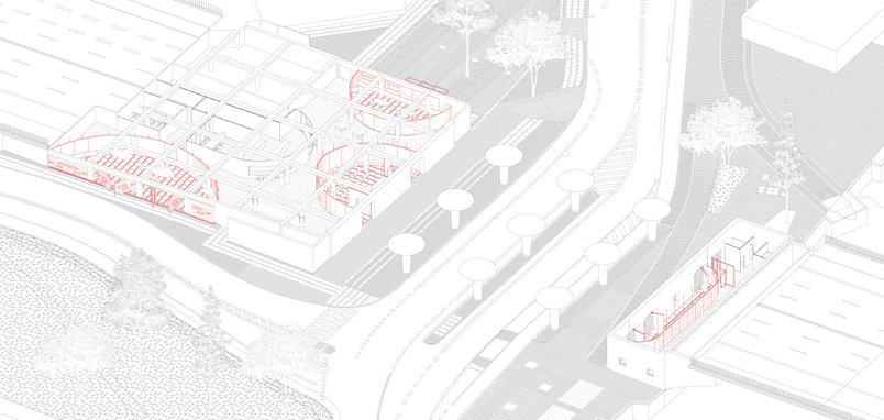 Axonometric drawing, after renovation