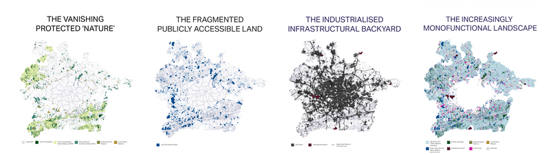 Spatial organisation of the Green Belt today.