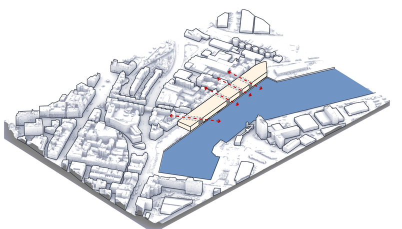 Connecting streets to the harbour