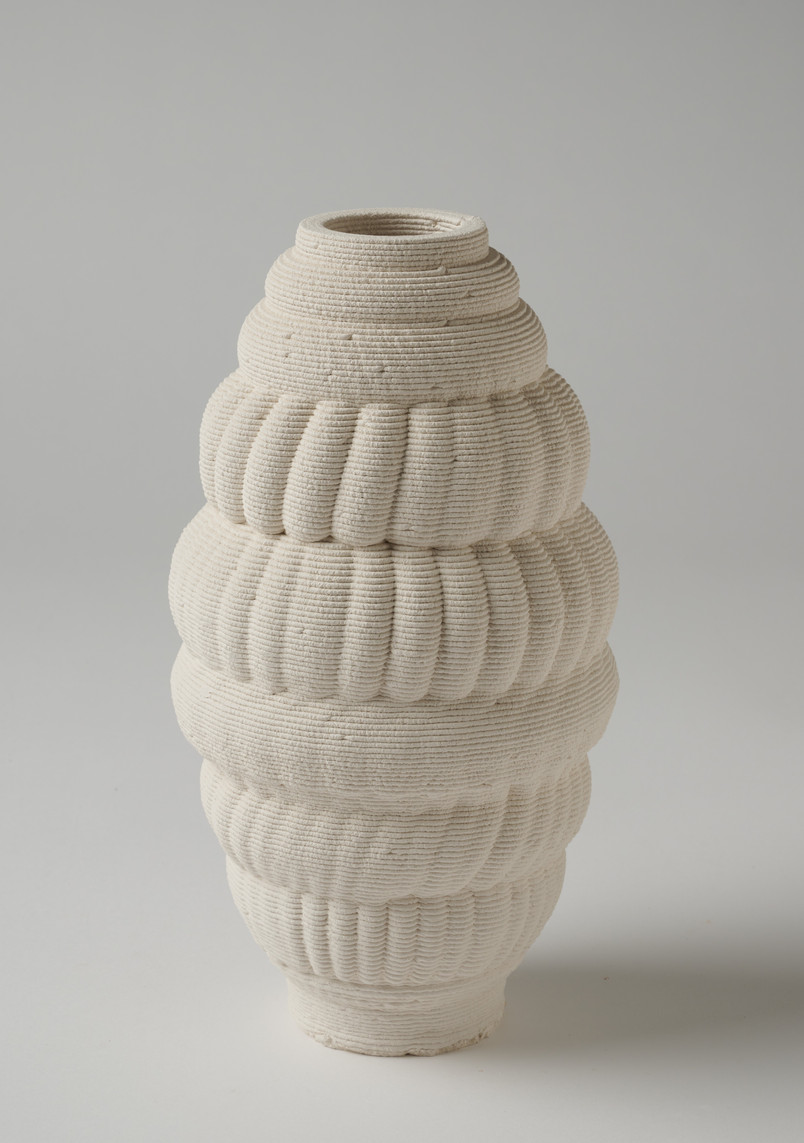 Virtual Pattern Thrown Example 3D Clay Printed Porcelain
