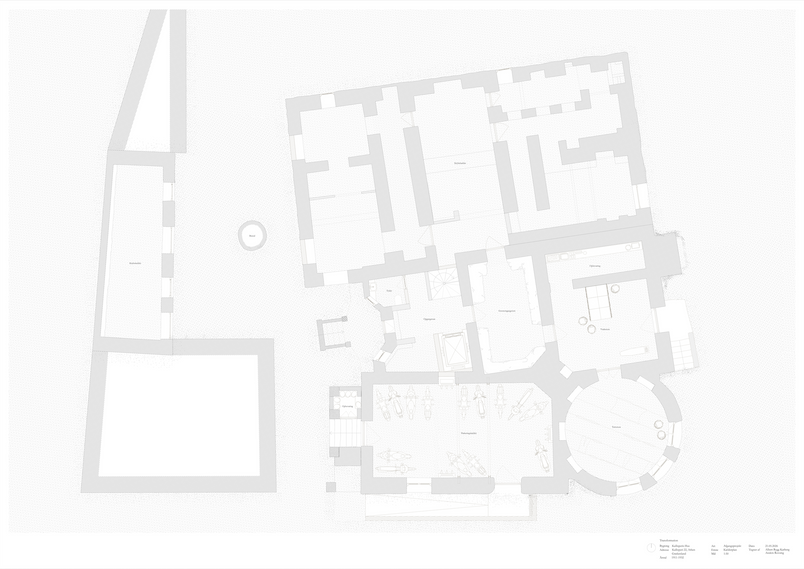 1:50 basement plan, Project drawing