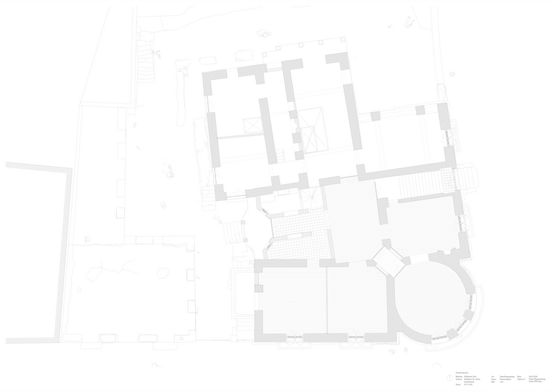 1:50 1st floor plan, Measured drawing