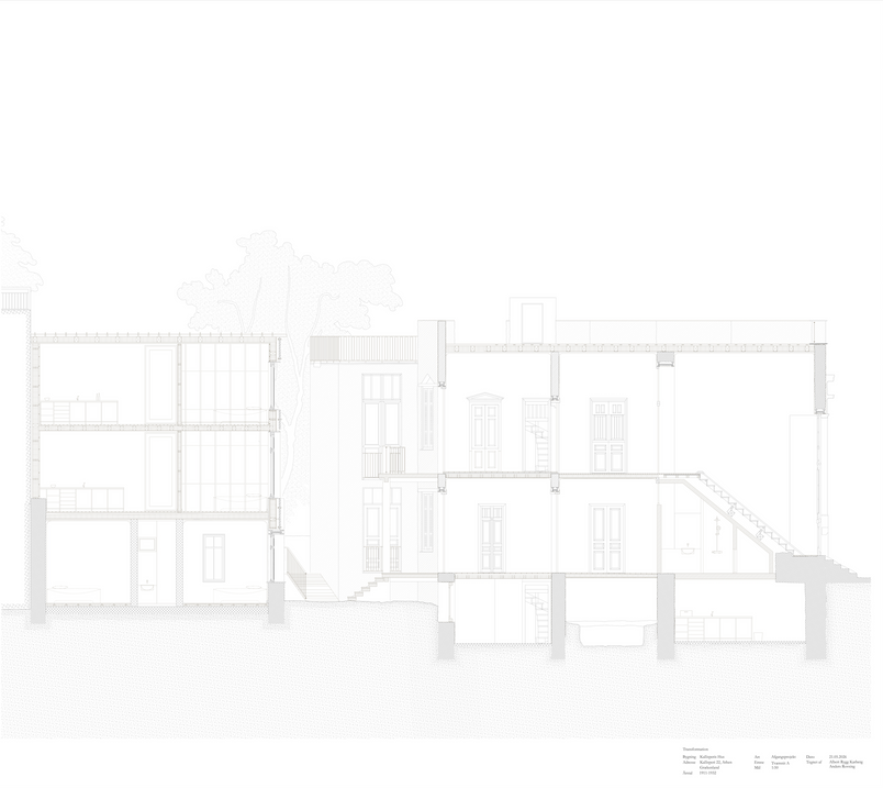 1:50 section A, Project drawing