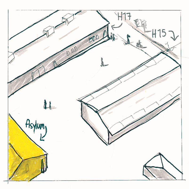 Situation 3: Neighbourship between 'H15', 'H17' and 'The Asylum'
