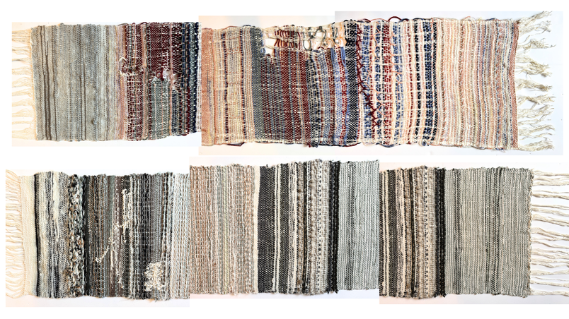 Final textile piece in sections