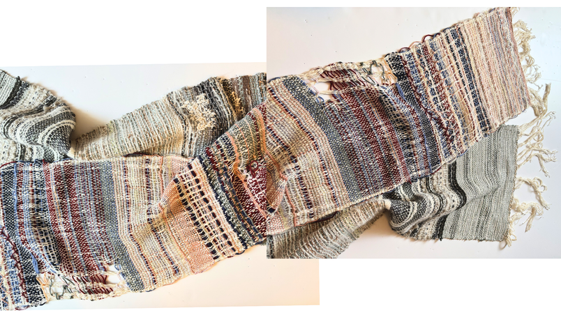 Final textile piece in sections