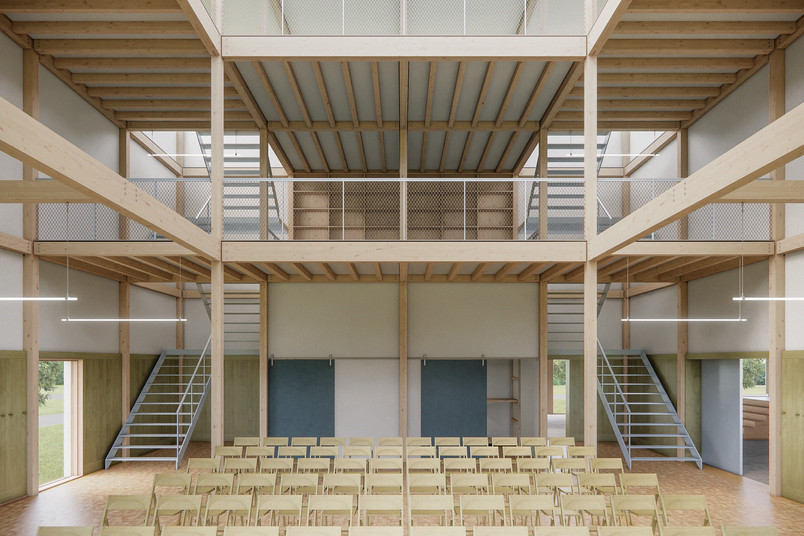 Visualisering  /  Salen i studiehuset.