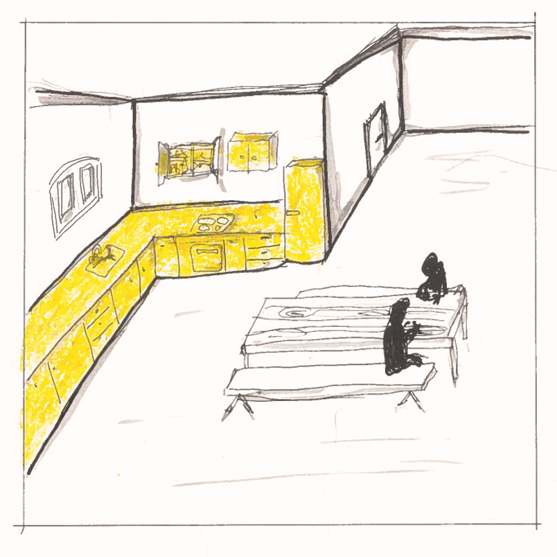 Situation 7: Shared kitchen for solo units in 'The Chimney'