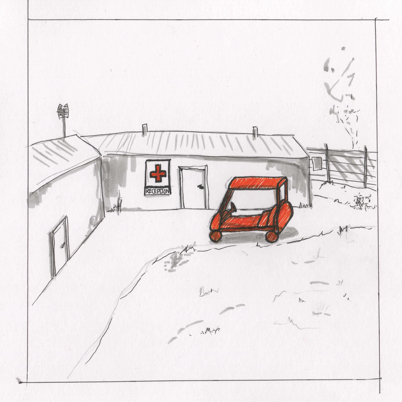 Situation 8: “Golf-cart tour” of the premises for arriving refugees. (Reception Centre Sandholm)