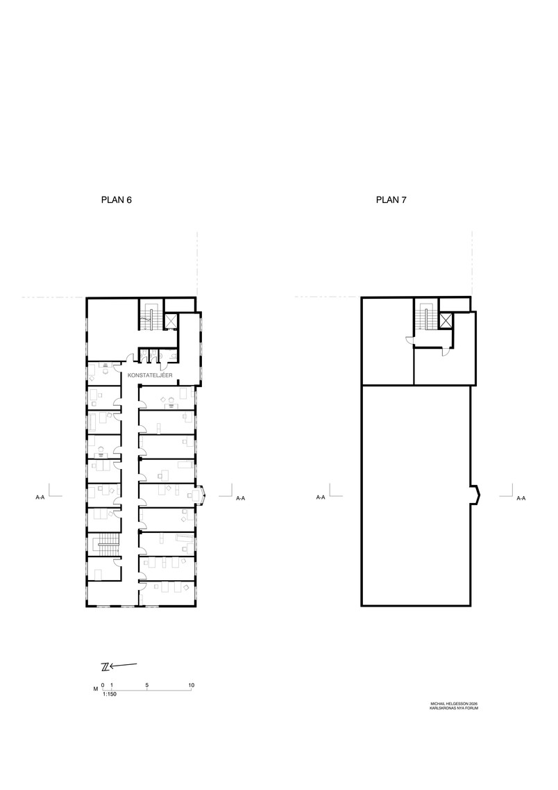 Planer våning 6 och 7