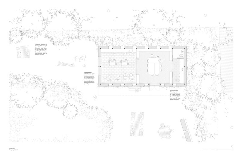 Beboerhus plan m. udeområde