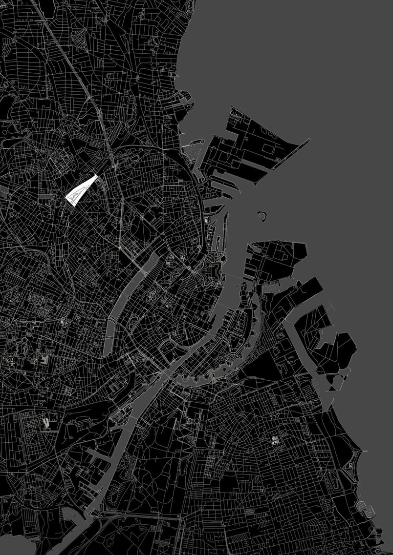 Kort over København med Vingelodden