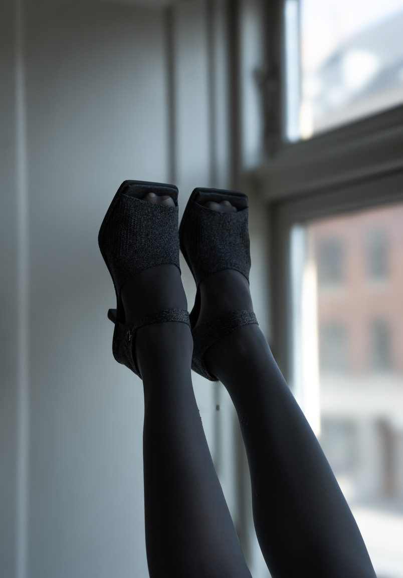 feet in the air