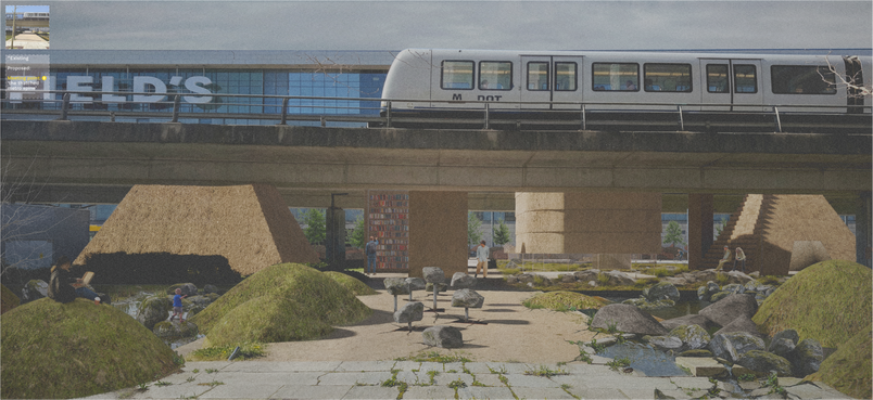 Meeting point 2: 'the thatched metro spine'