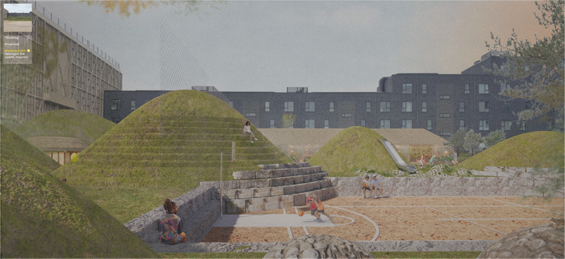 Meeting point 6: 'amongst the sports mounds'