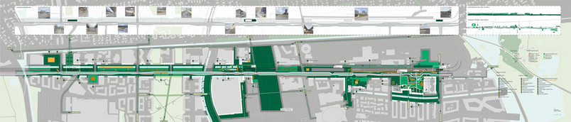 Diagrammatic site plan of urban strategy/proposal