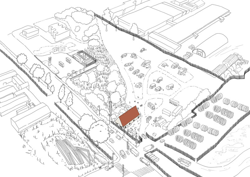 Surveying map of the site
